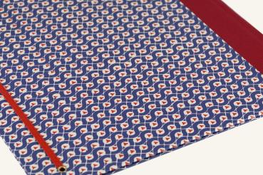 Folder A4 "Gustl", blue folder, red triangles